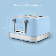 Swan Retro Revive Blue Stovetop Kettle 4 Slice Toaster Kitchen Canisters Set13