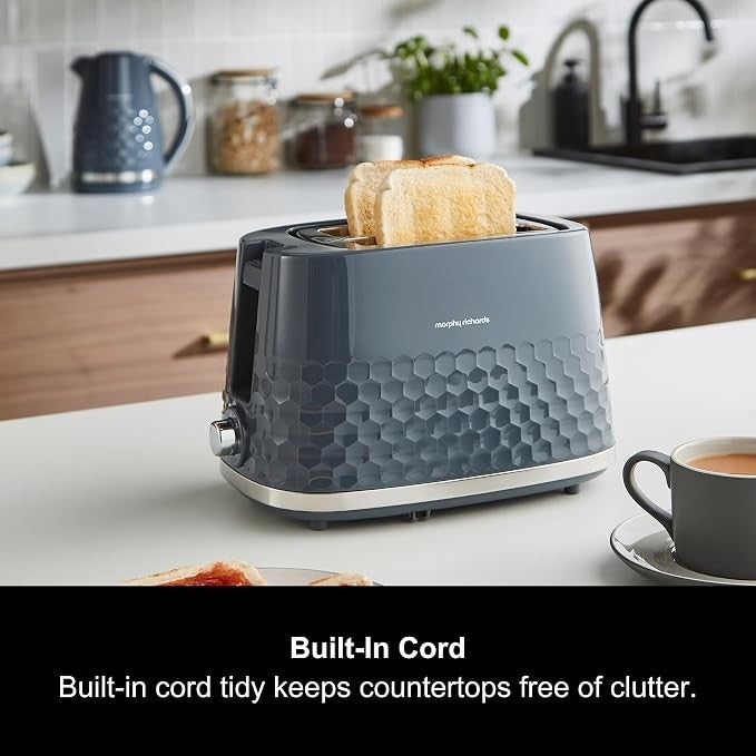 Morphy Richards Hive Grey 1.5L 3KW Kettle & 2 Slice Toaster Matching Set2