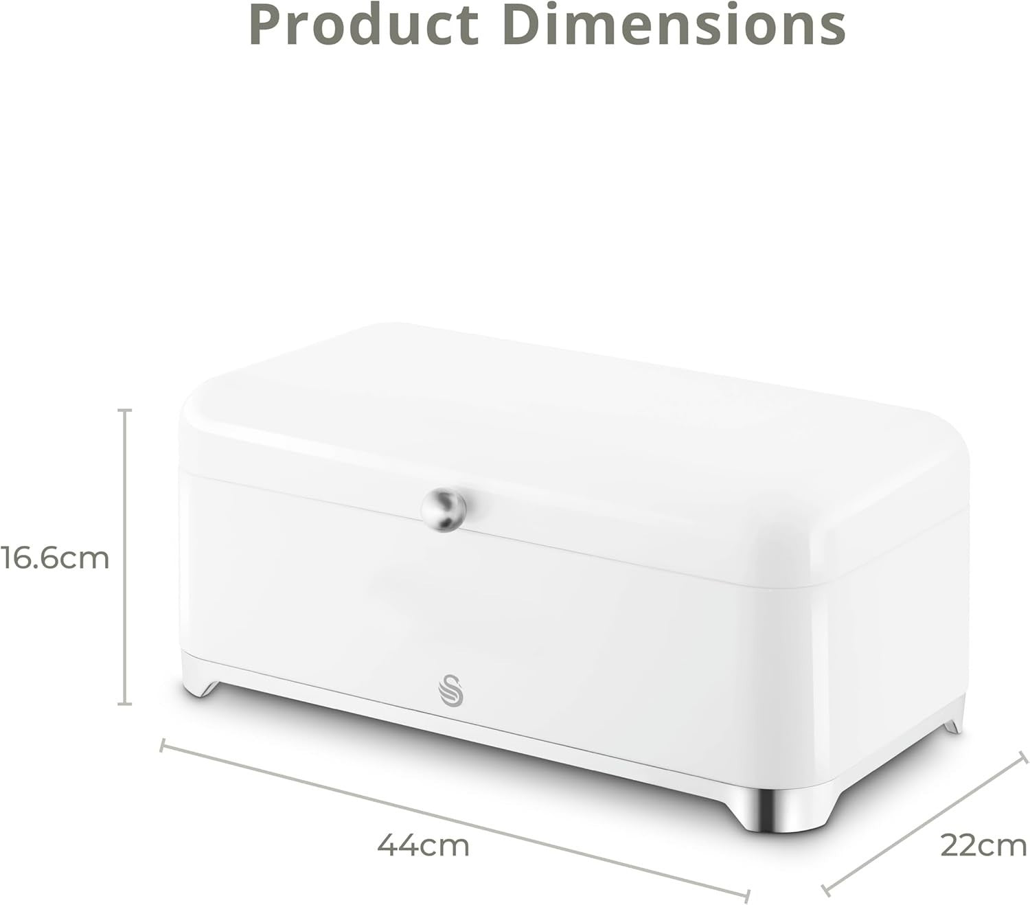 Swan Solace White Breadbin 3 Canisters Matching Kitchen Storage Set Chrome Trim10