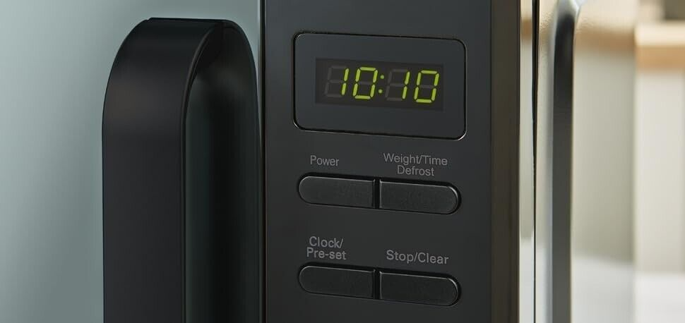 Swan Elegance Kettle, 4 Slice Toaster & 800W 20L Digital Microwave Set in Black4