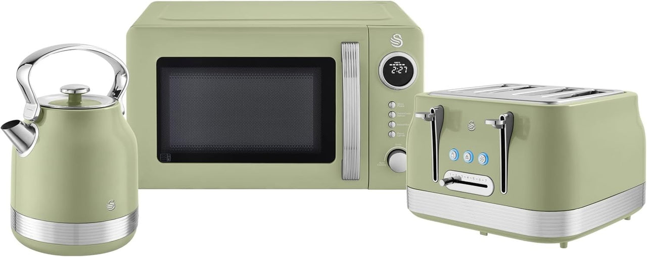 Swan Retro Revive Green Kettle  Toaster Microwave Set  Stovetop Design Kettle0