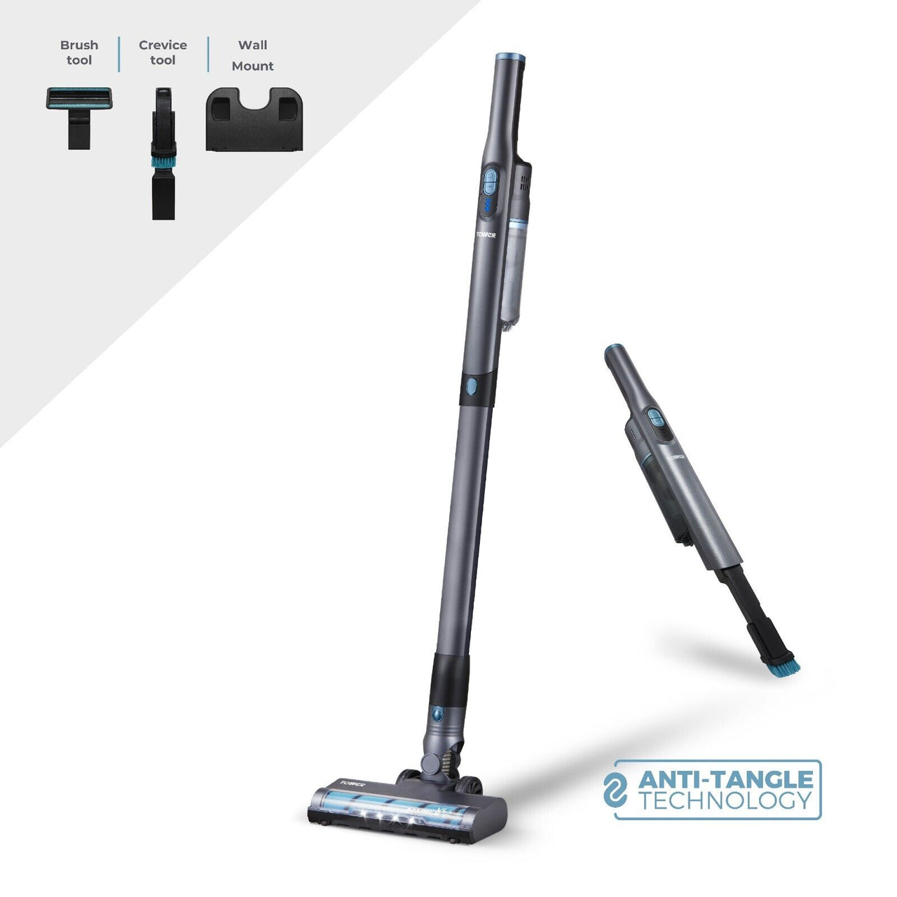 Tower VL60 Nimblevac Cordless Vacuum Cleaner Anti Tangle Ultra Lightweight T527101