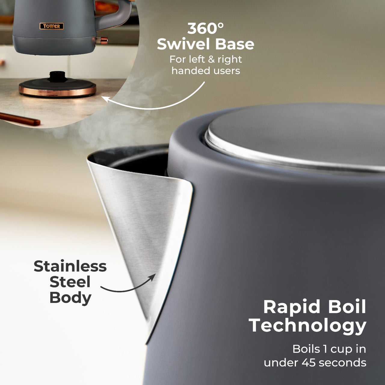 T10100RGG TOWER CAVALETTO JUG KETTLE