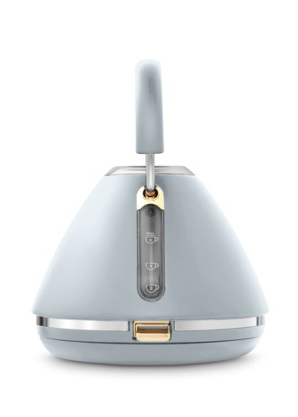 Morphy Richards Accents Ocean Grey & Gold 1.5L 3KW Pyramid Kettle & 4 Slice Toaster
