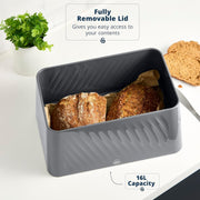 Swan Windsor Grey Breadbin and Canisters Matching Kitchen Storage Set6