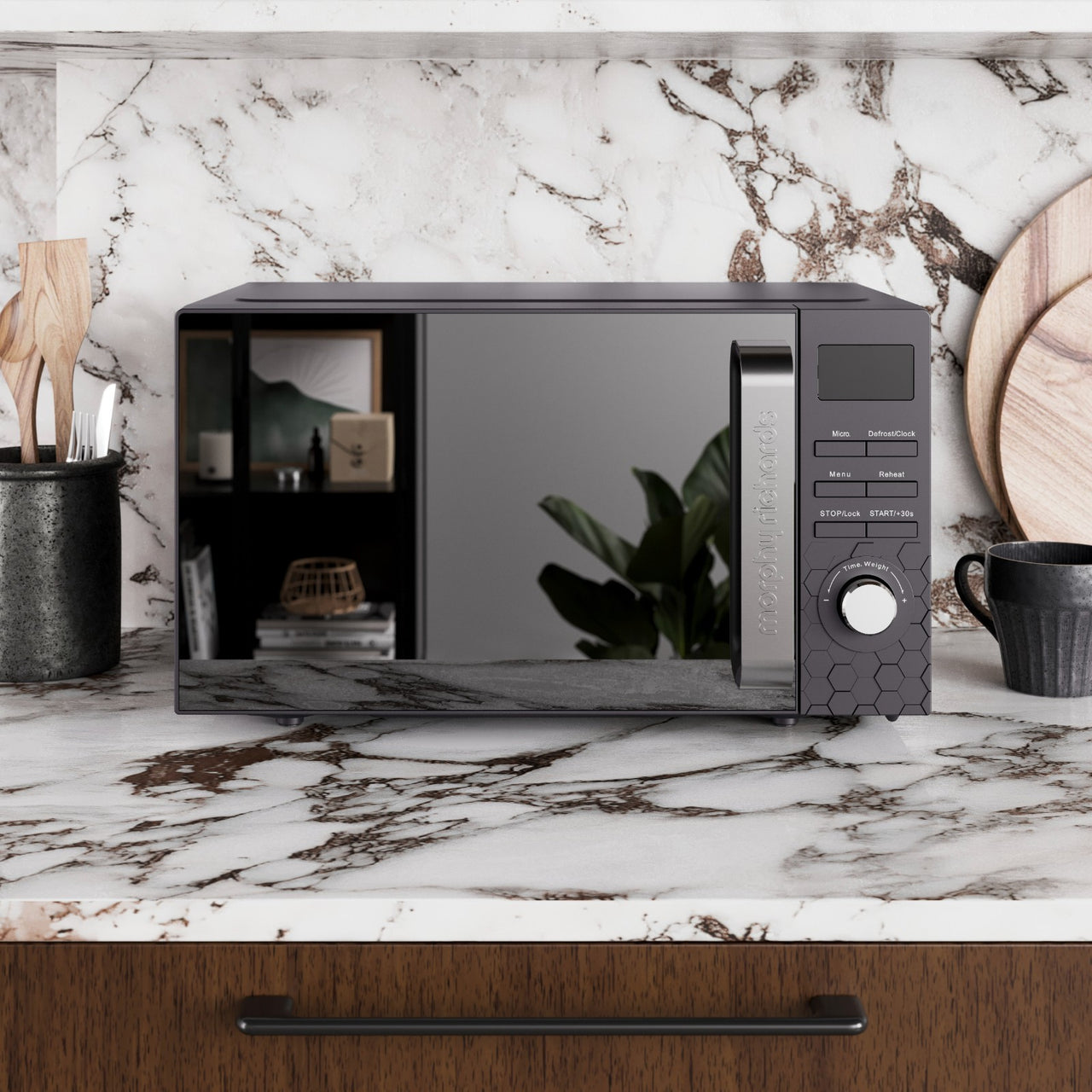 Morphy Richards Cassini 20L 800W Digital Microwave Moonless Night Black 5114201