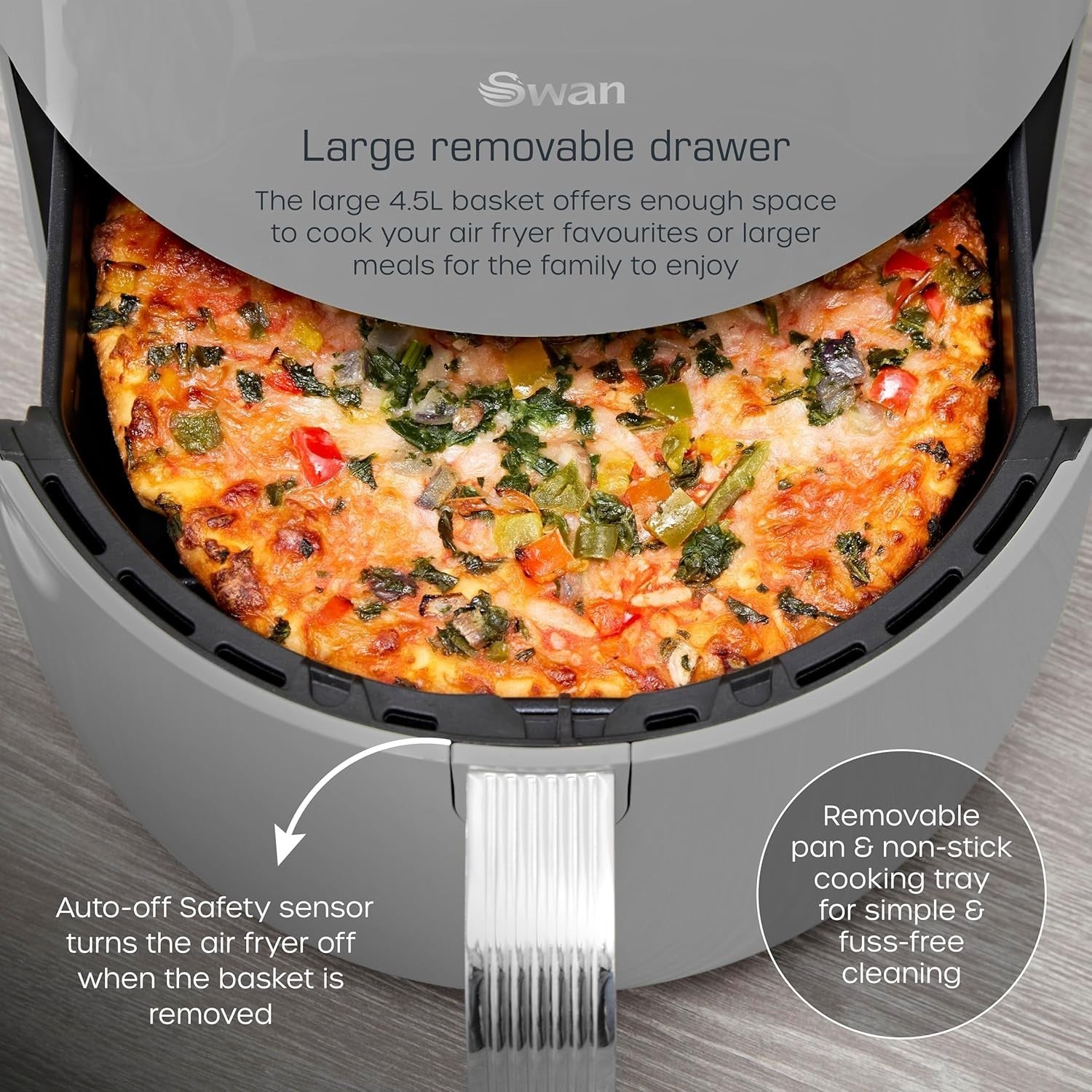 Swan Retro Revive Grey StoveTop Design Kettle 2 Slice Toaster & 4.5L Air Fryer6