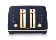 Morphy Richards Accents 4 Slice Toaster in Navy with Gold Accents - 242045