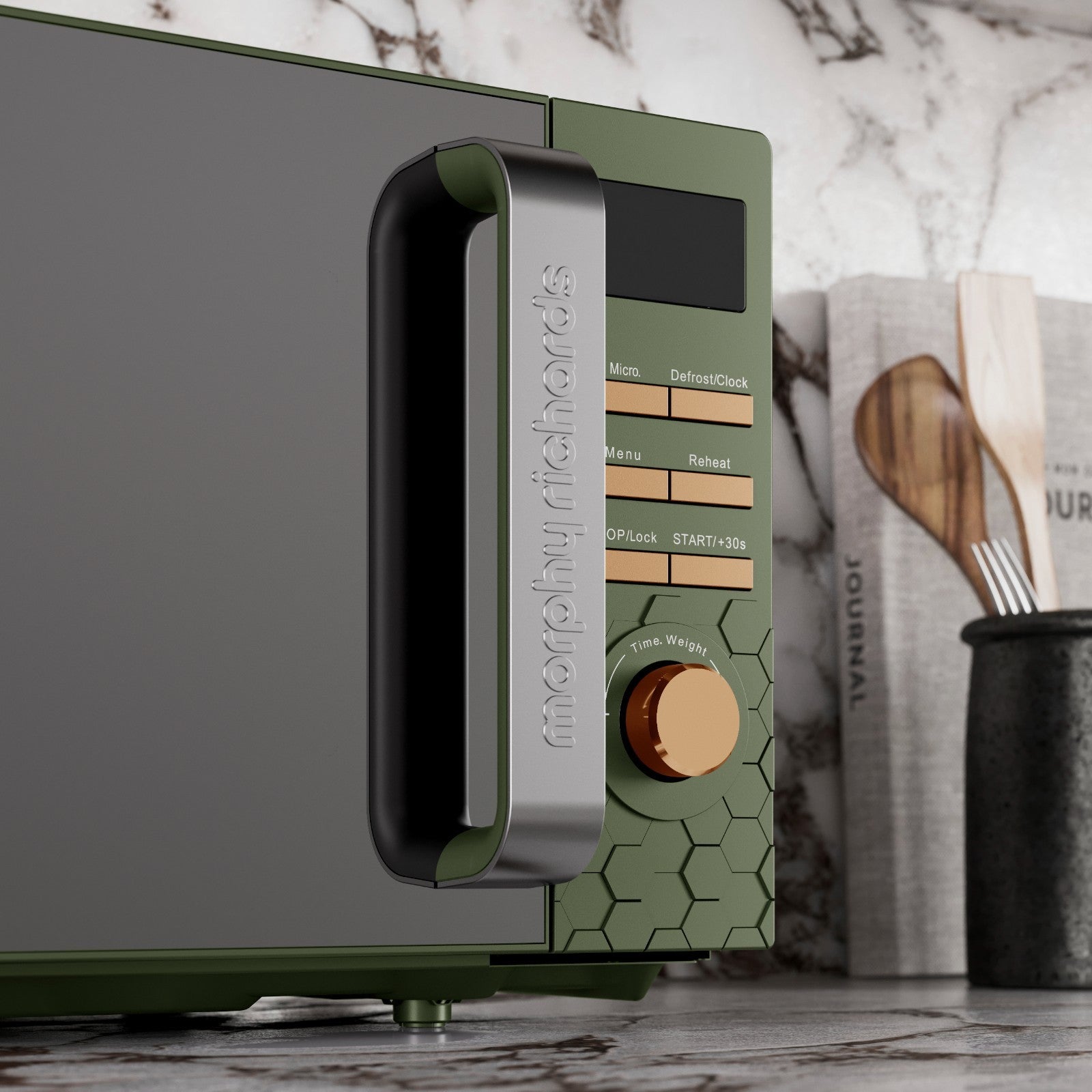 Morphy Richards Cassini Kettle Toaster Microwave Olivine Green Kitchen Bundle9