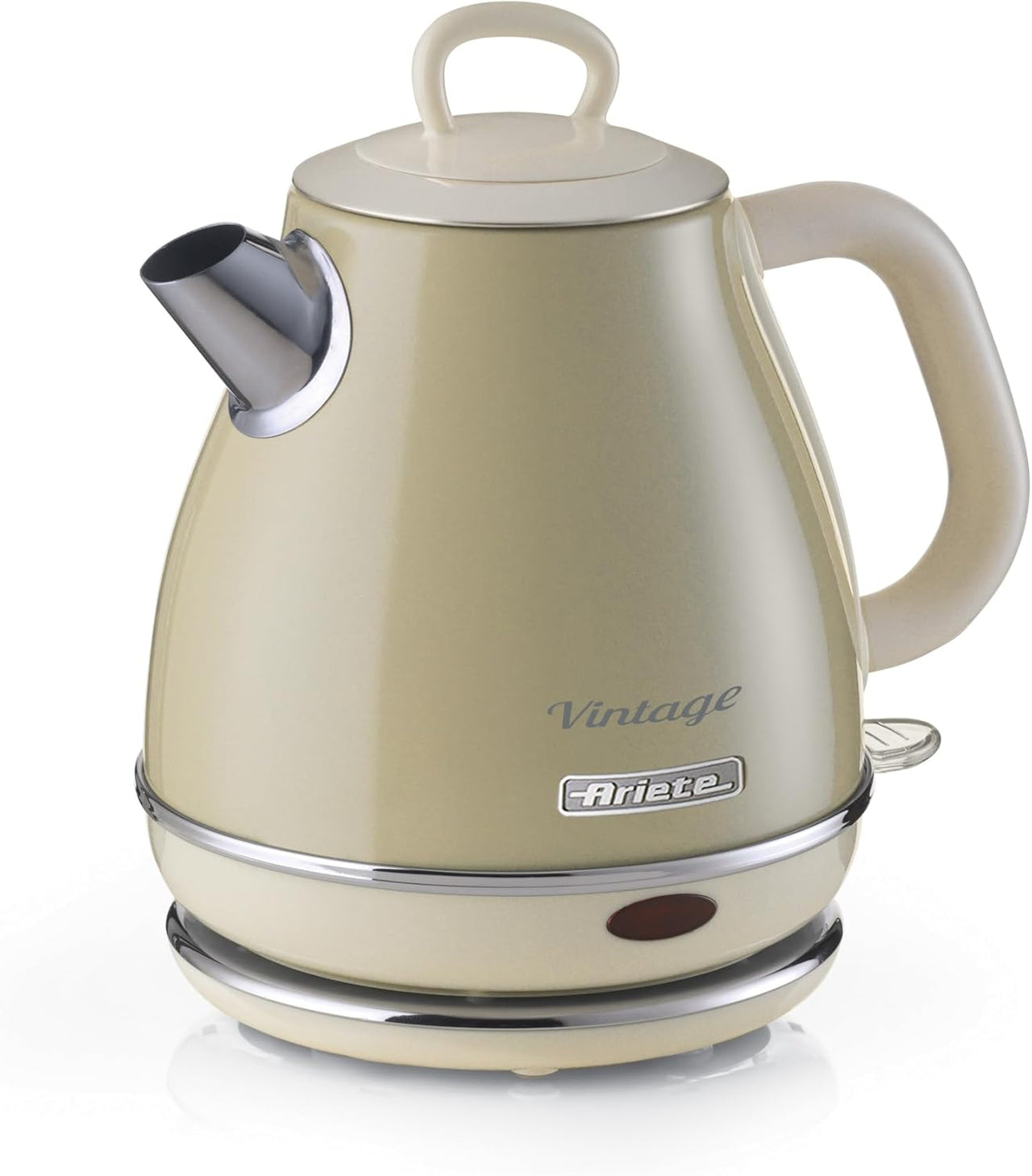 Ariete Vintage Cream Retro 1L Jug Kettle, 4 Slice Toaster & 800W 20L Microwave Kitchen Set