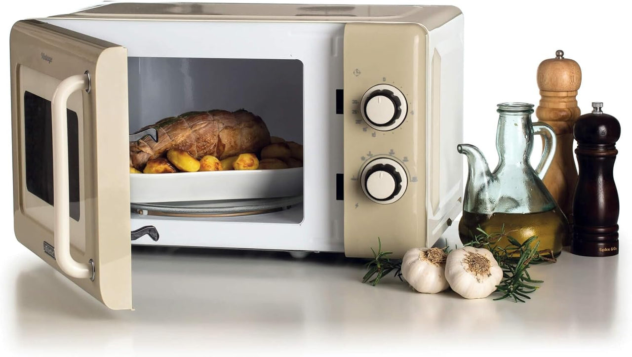 Ariete Vintage Cream Retro 800W 20L Microwave Oven AR3960