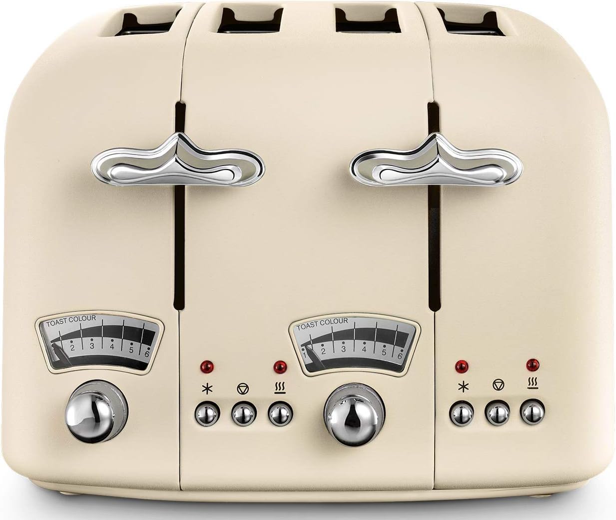 De'Longhi Argento Flora Cream 4 Slice Toaster CT04.BG