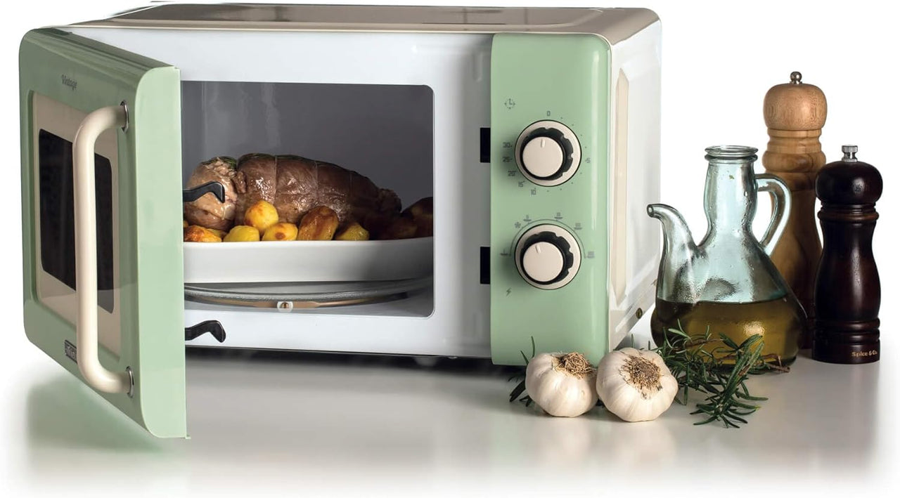 Ariete Vintage Green Retro 800W 20L Microwave Oven AR3961