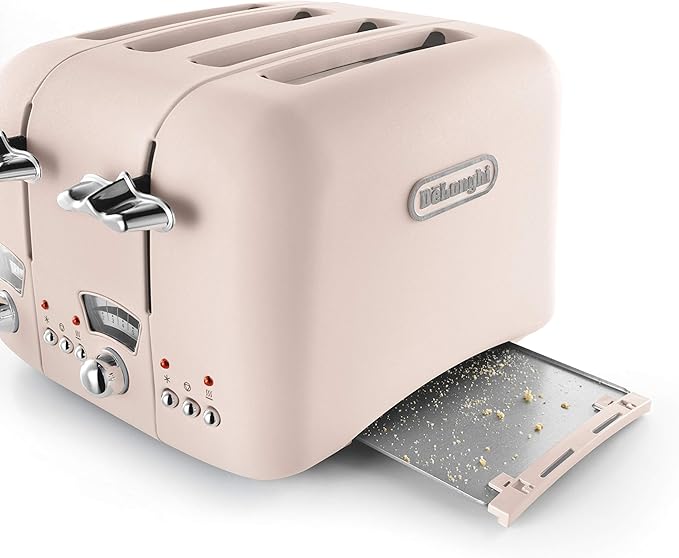 De'Longhi Argento Flora Pink 4 Slice Toaster CT04.PK