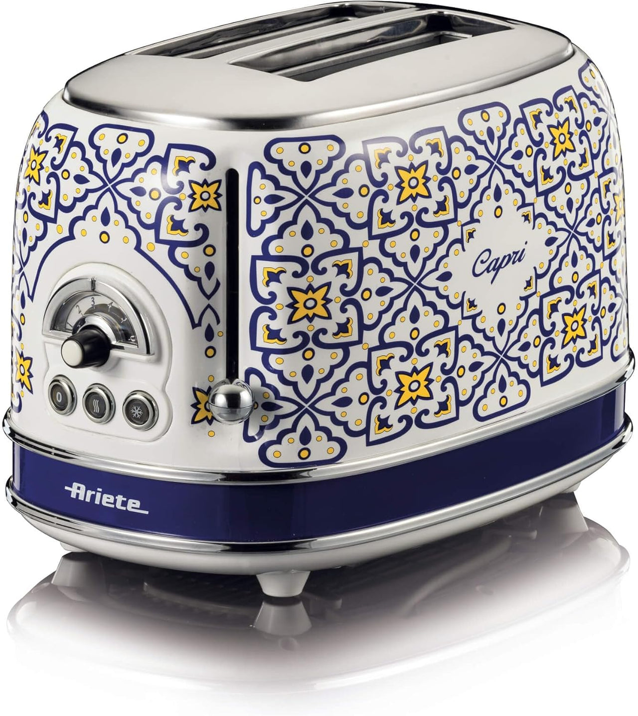 Ariete Capri 2 Slice Toaster – Blue & White Retro Design | AR5512