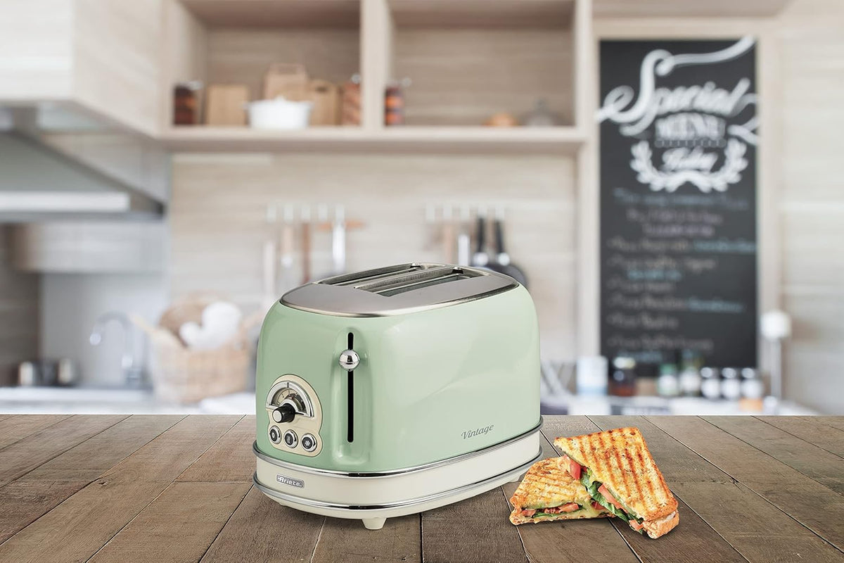 Ariete Vintage Green 1.7L Kettle & 2 Slice Toaster Set AR6904 / AR5514