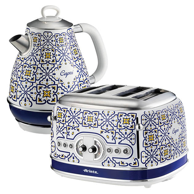 Ariete Positano Kettle & 4 Slice Toaster Set – AR8962/AR1562