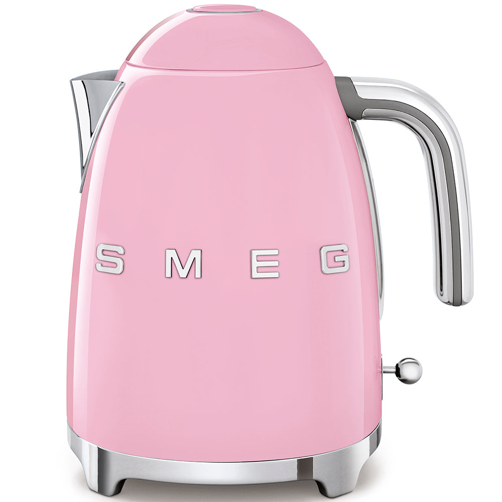 Smeg Pink 1.7L 3KW Kettle and 2 Slice Toaster Set KLF03PKUK, TSF01PKUK - Retro 50`s Design Breakfast Set