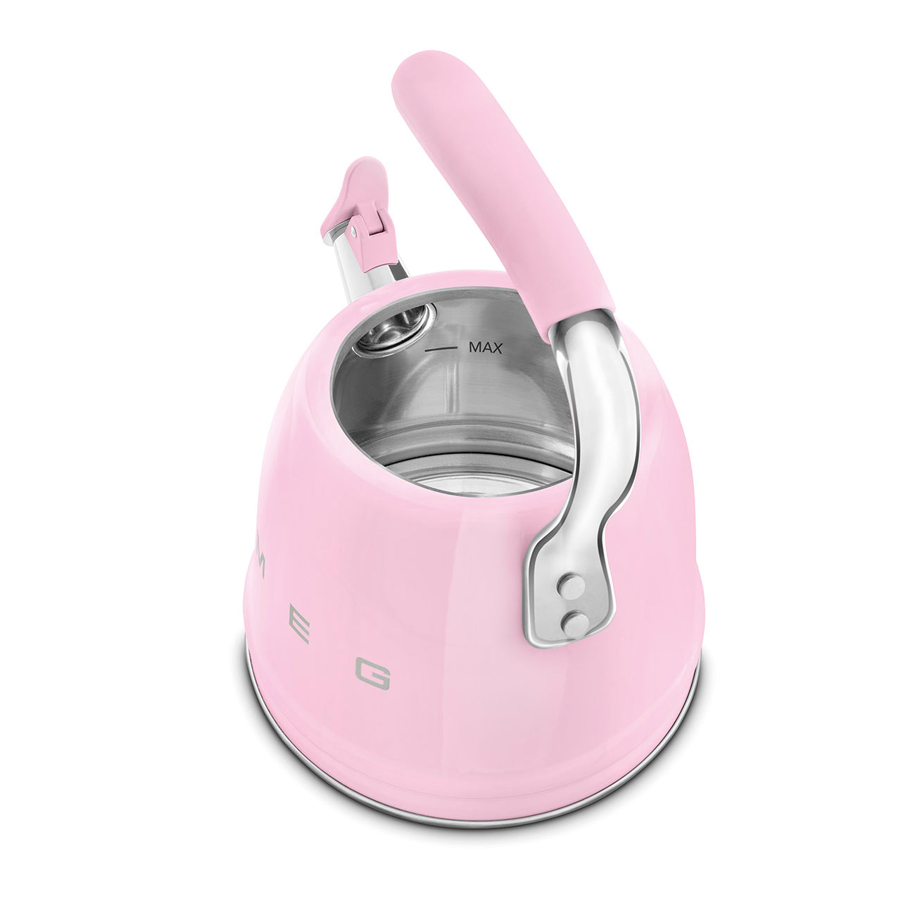 SMEG Pink 50's Style Whistling Kettle - Stovetop Pink Kettle WKF01PK