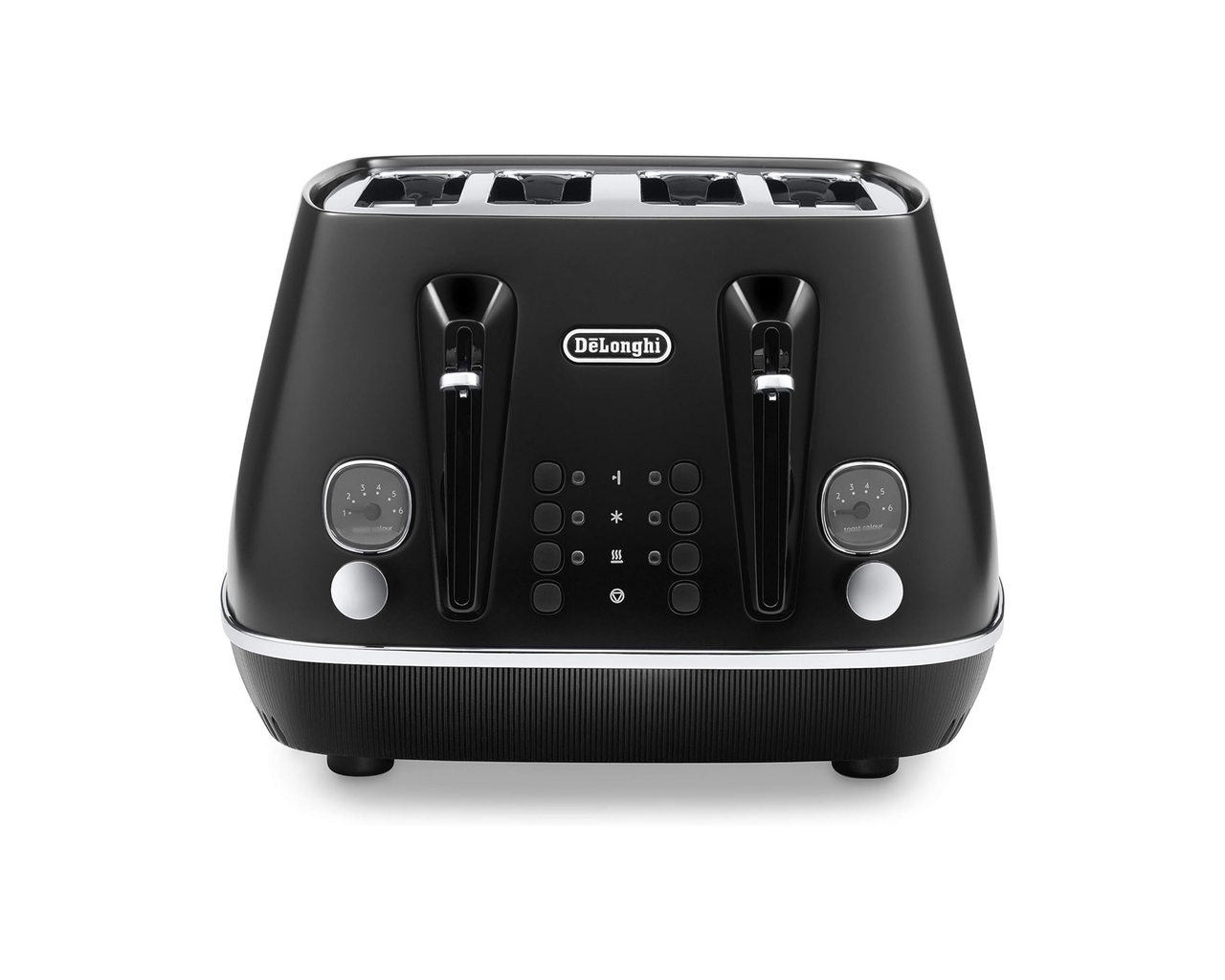 De’Longhi Distinta X 4 Slice Toaster – Black Metallic Finish with Chrome Accents CTIN4003.BK