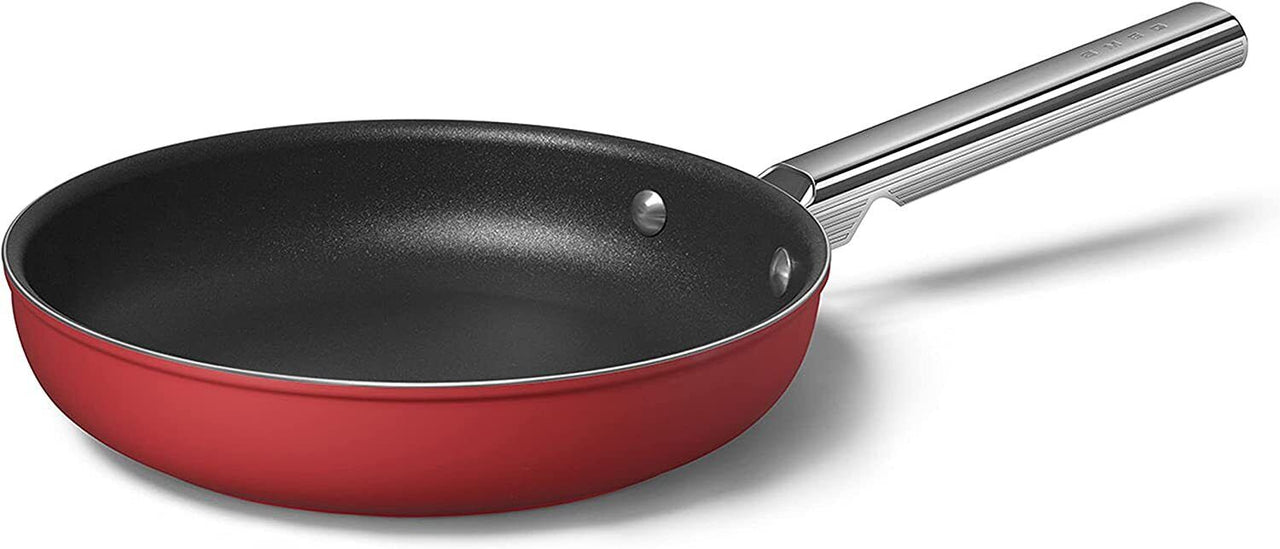 Smeg Cookware 24cm Non Stick Aluminium Frying Pan in Red CKFF2401RDM