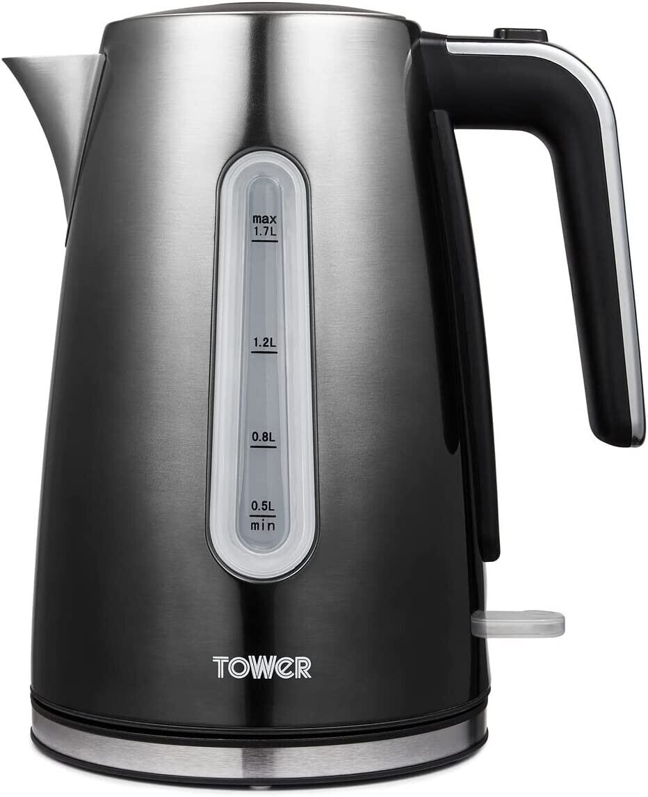 Tower Infinity Ombre 3KW 1.7L Rapid Boil Kettle Stainless Steel/Graphite Shading