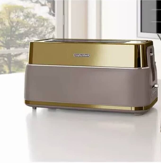 Morphy Richards Signature Opulent Gold 4 Slice Toaster 245743 | 2 Yr Guarantee
