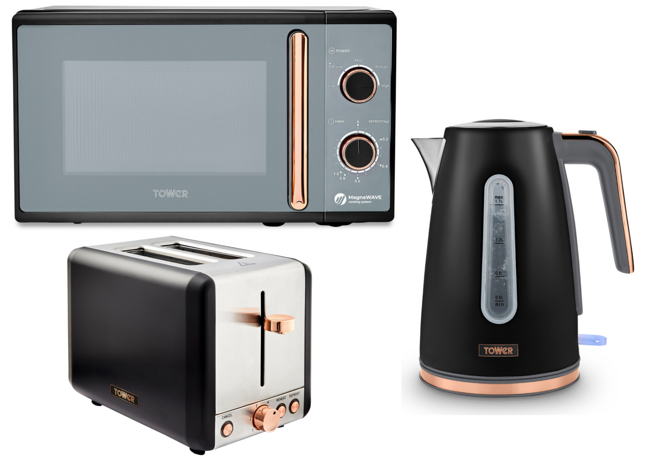 Tower Cavaletto Contemporary Kettles Toaster Microwaves Homewares