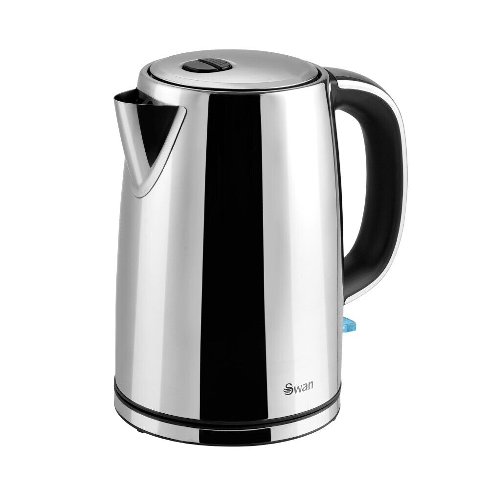 Swan Classics Silver 1.7L Jug Kettle, Polished Stainless Steel, SK14060N