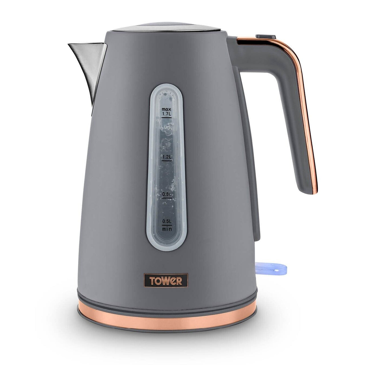Tower Cavaletto T10066GRY 1.7L 3KW Jug Kettle. Rapid Boil. Grey & Rose Gold