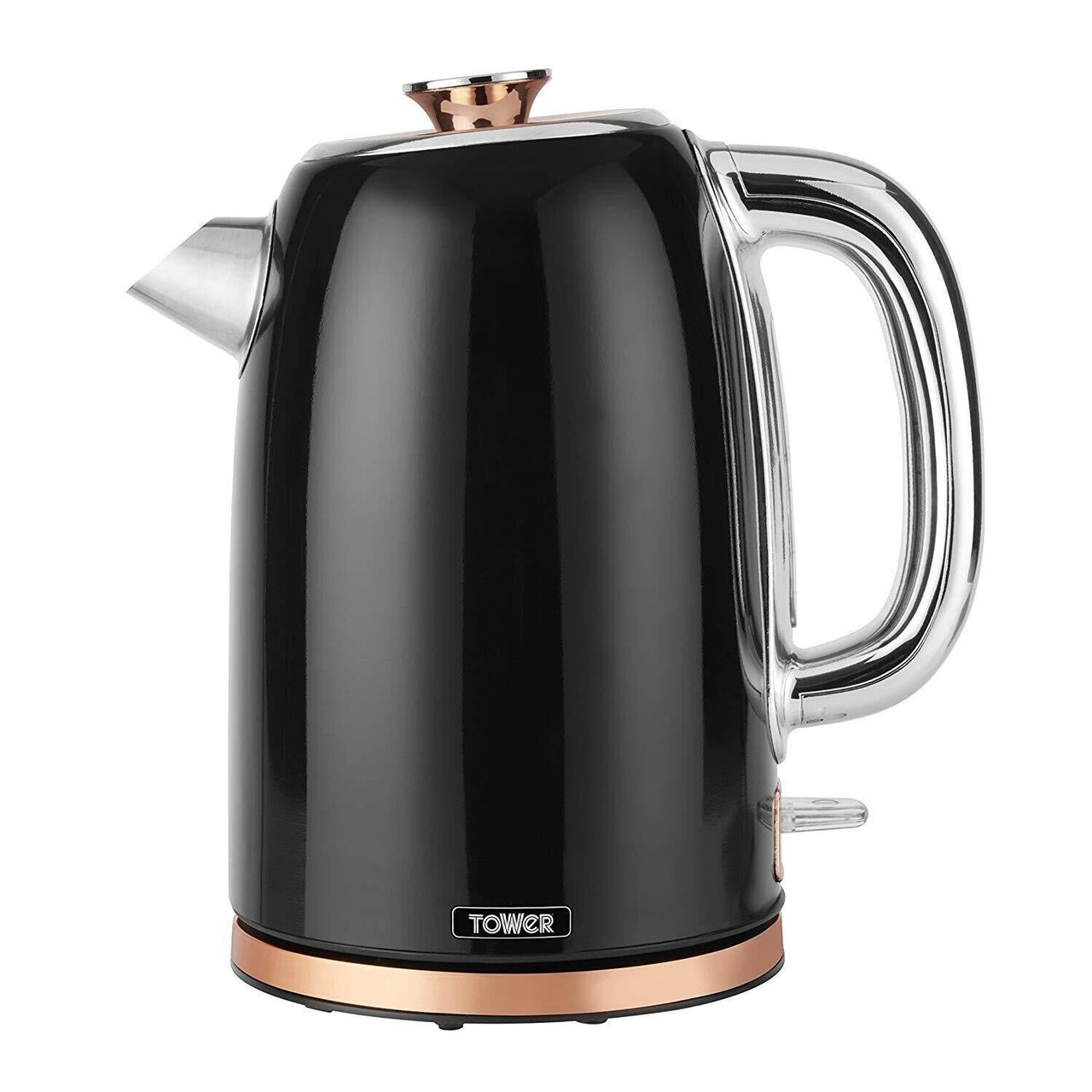 Tower T10023 Bottega 3KW 1.7L Stainless Steel Jug Kettle in Black & Rose Gold