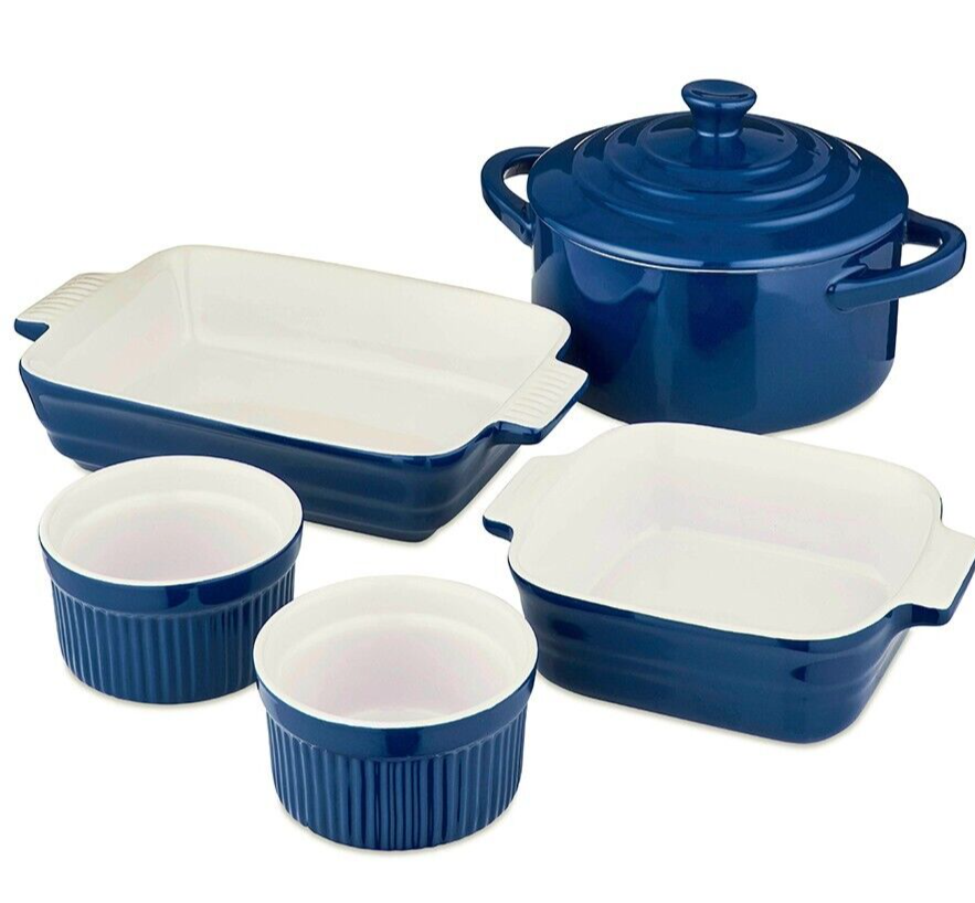 Barbary & Oak Foundry Ceramic Ovenware Gift Set Blue BO875000BLU