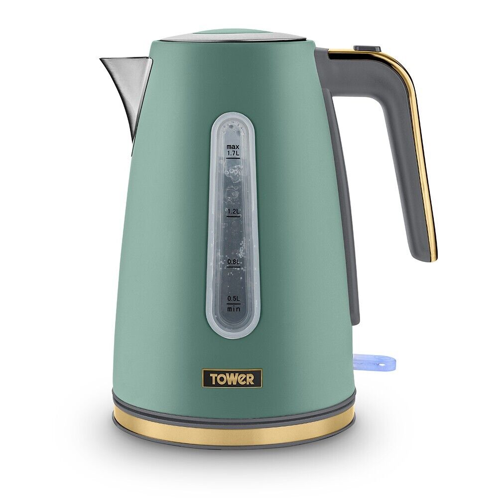 Tower Cavaletto T10066JDE 1.7L 3KW Jug Kettle Jade with Champagne Gold