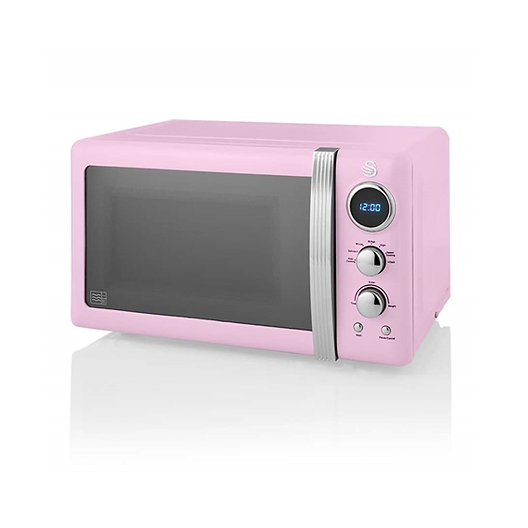 swan retro pink microwave