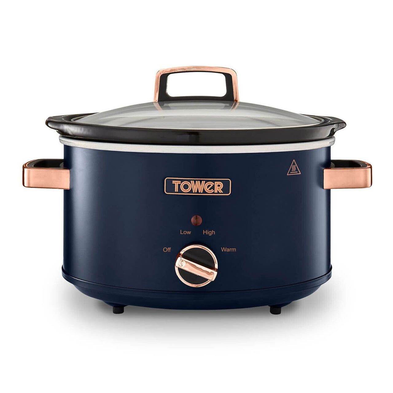 Tower Cavaletto 3.5L Slow Cooker Blue/Rose Gold Energy Efficient Family Capacity