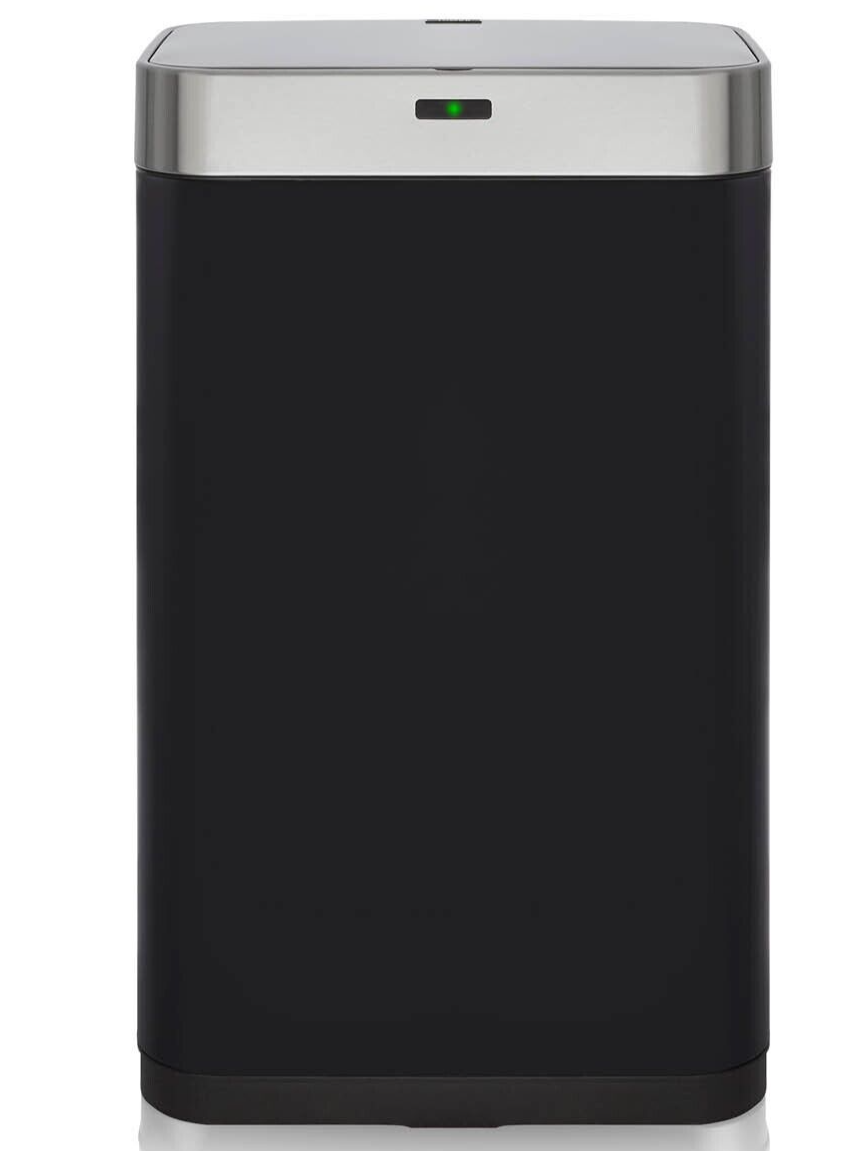 Tower T838001B 75L Sensor Bin Black | Kitchen Household Waste Bin with 5 Year Guarantee