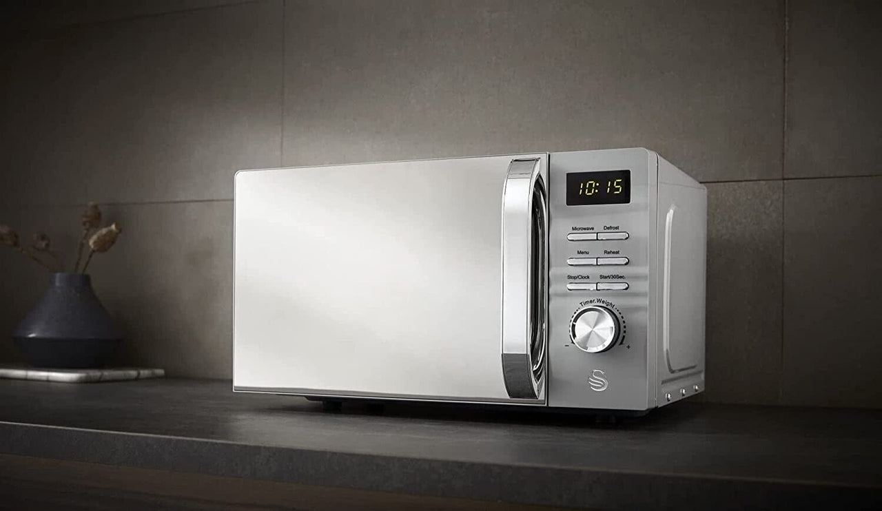 Swan Symphony Grey 20L 700W Digital Microwave Oven - 2 Year SWAN Guarantee