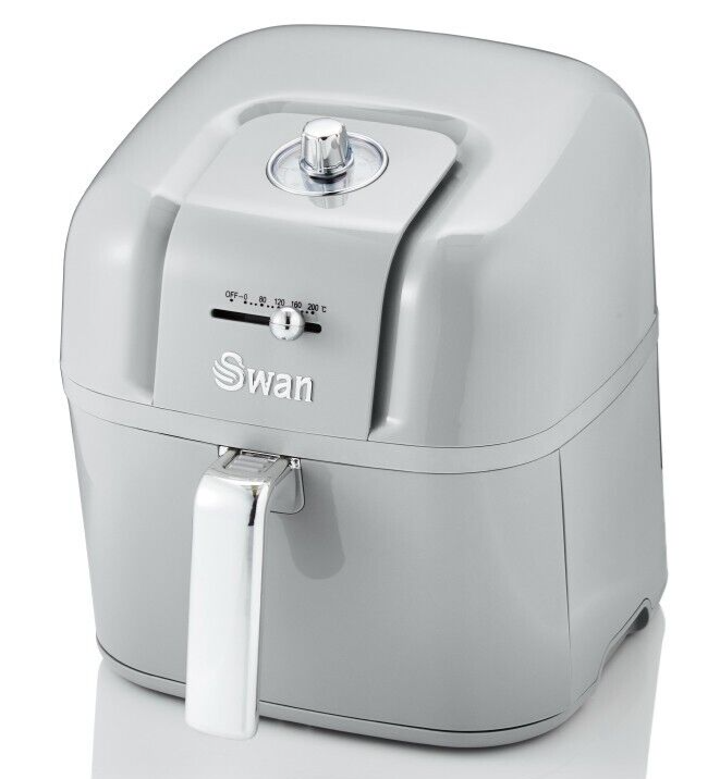 Swan Retro Air Fryer 6L in Grey Healthy Energy Efficient Cooking for the Family