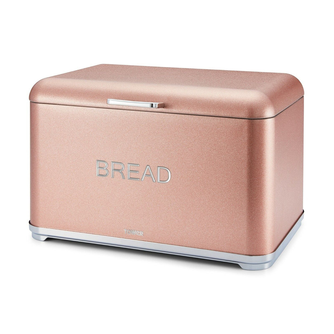 Tower Glitz Bread Bin Sparkling Blush Pink 13.5L Kitchen Bread Bin / Food Storage