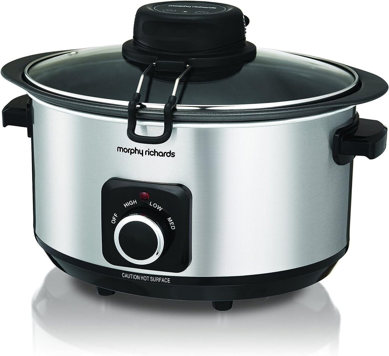 Morphy Richards 461010 Sear & Stew Slow Cooker 6.5 L Silver Auto Stirrer