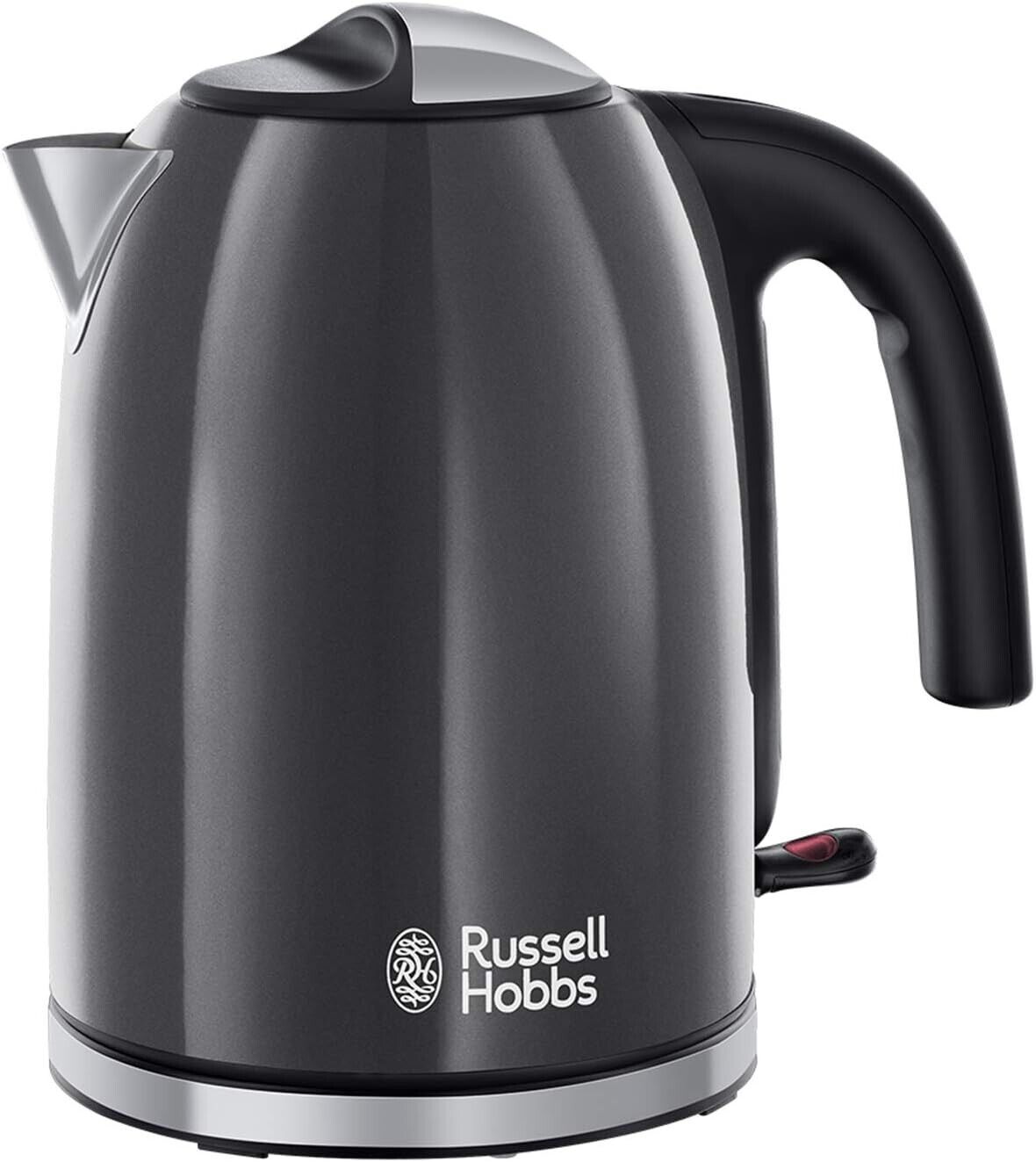 Russell Hobbs Colours Plus Grey 3KW 1.7L Jug Kettle 20414 - 3 Year Guarantee