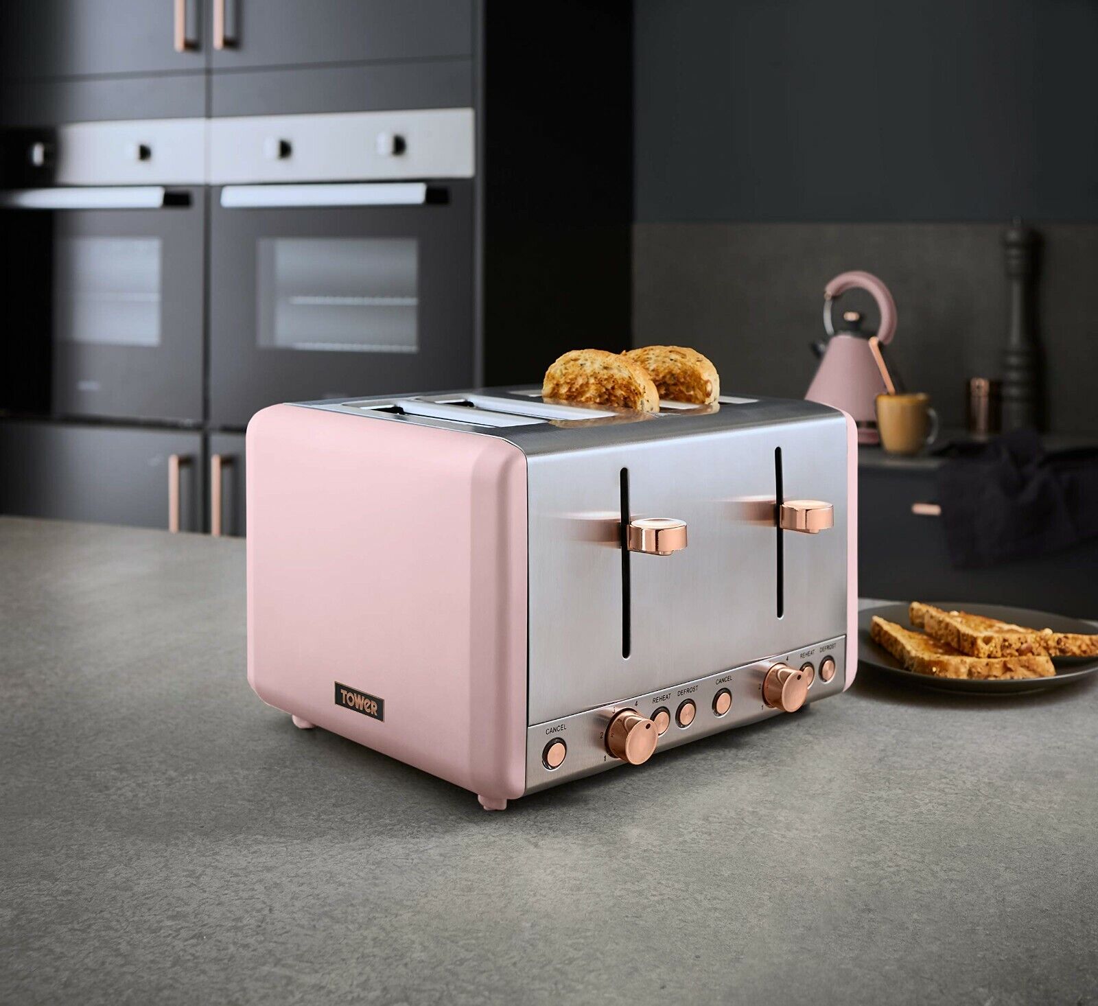 Rose Gold Pink Kettle And Toaster Set The Range Rose Gold Toaster