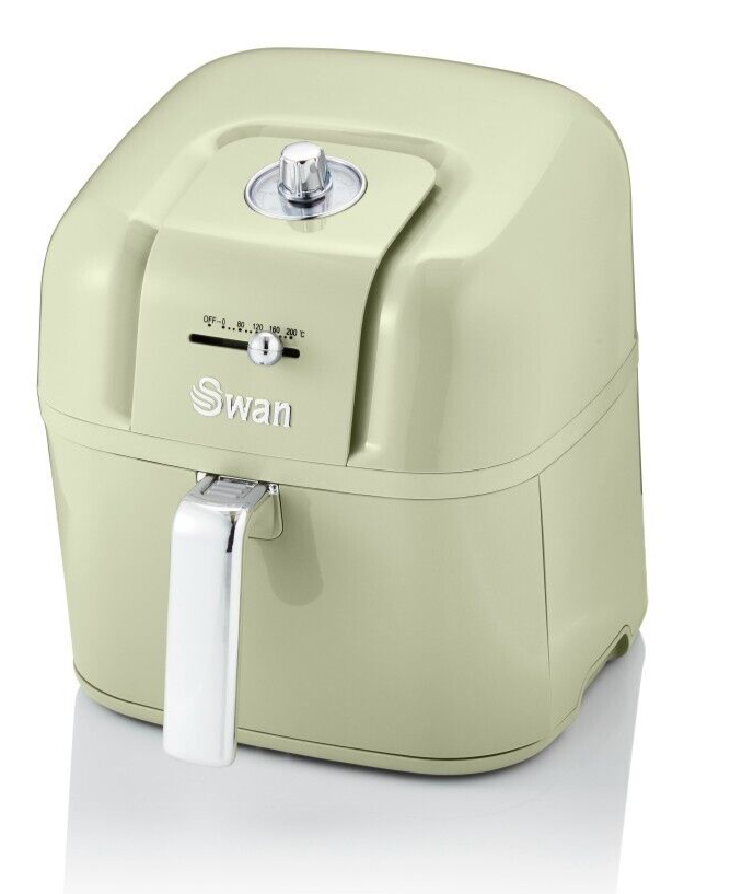 Swan Retro Air Fryer 6L in Green Healthy Energy Efficient Cooking for the Family