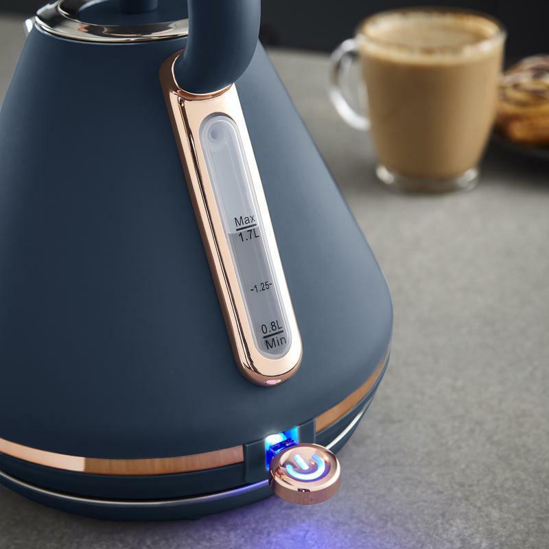 Tower Cavaletto Blue Pyramid Kettle Toaster Bread Bin Mug Tree & Towel