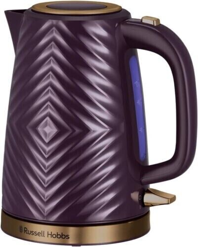 Russell Hobbs 26383 Groove 3KW 1.7L Kettle in Mulberry with Brushed Gold Accents