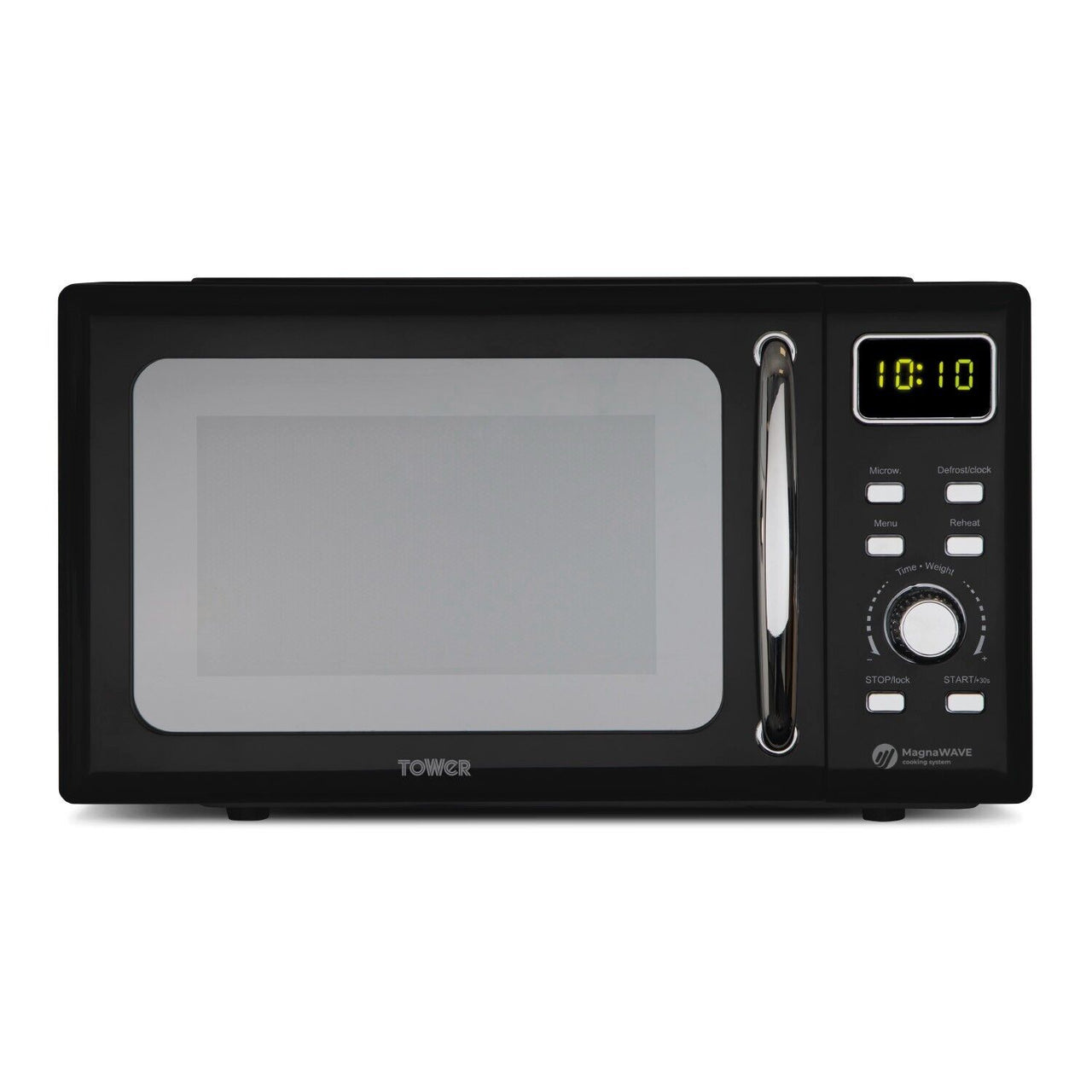 Tower 800W 20L Digital Microwave in Black with Mirror Finish T24041BLK