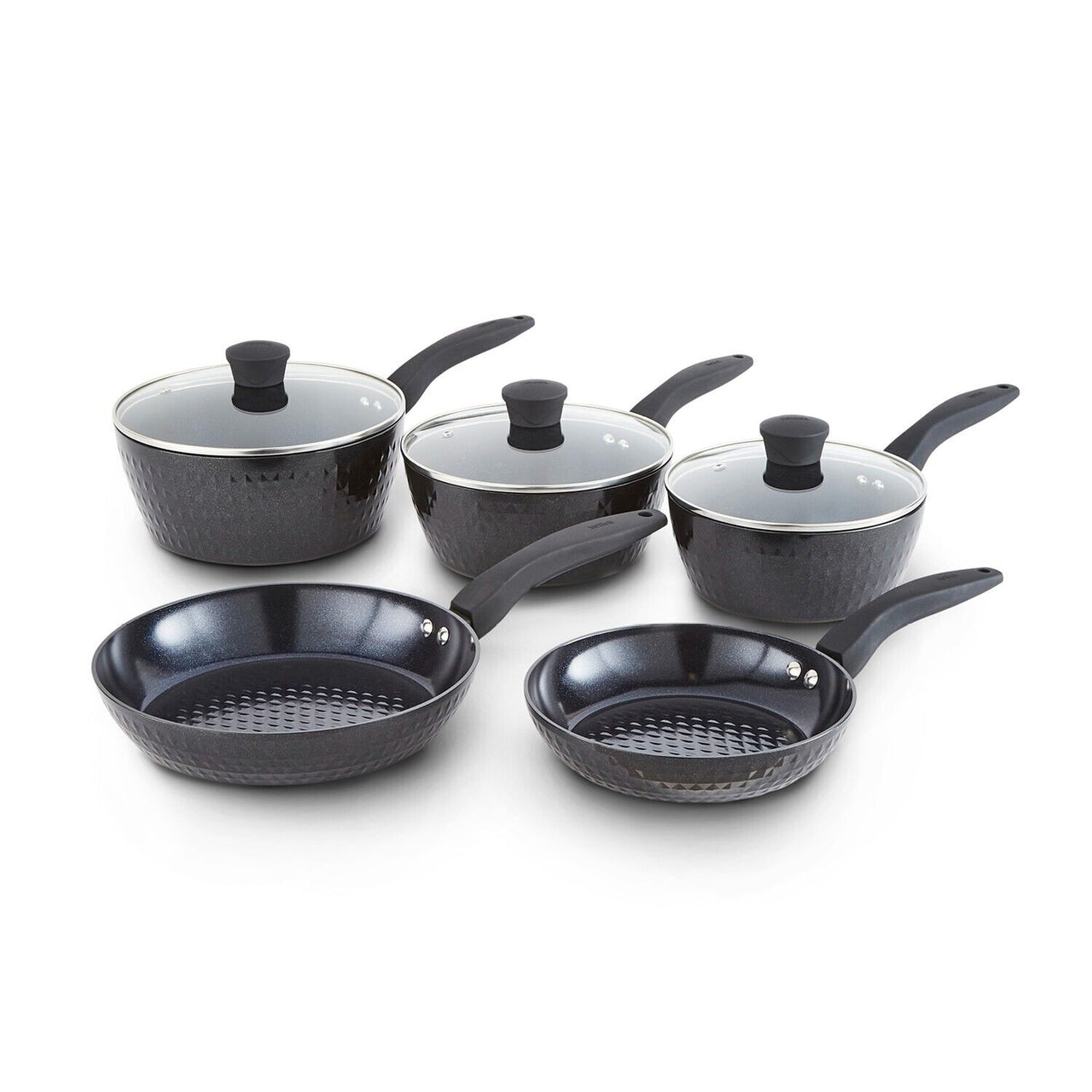 Tower Diamo Cookware Collection with Black Non-Stick Diamond Coating