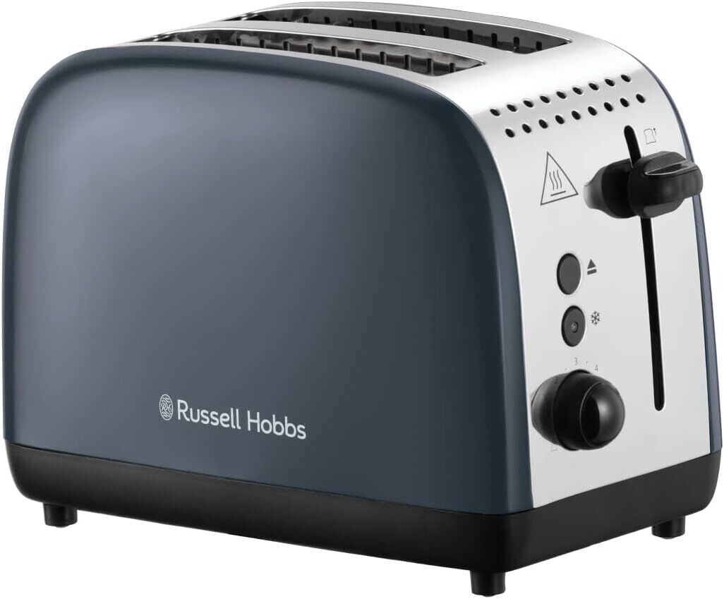 Russell Hobbs Colours Plus Grey Long Slot 2 Slice Toaster 26552 3 Yr Guarantee