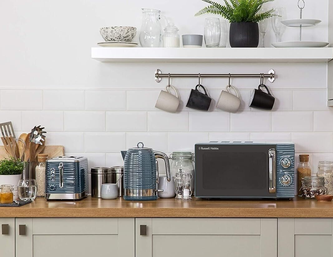 Kitchen Matching Kettle Toaster And Microwave Russell Hobbs